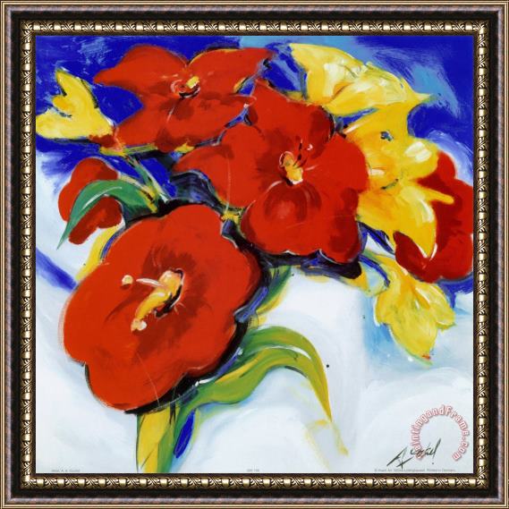 alfred gockel Vibrant Bouquet Framed Painting