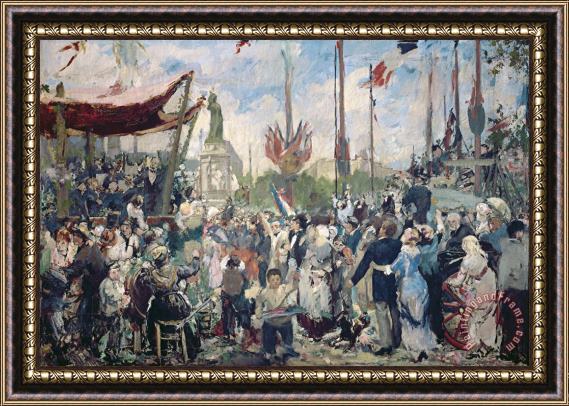 Alfred Roll Study for Le 14 Juillet 1880 Framed Painting
