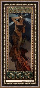 Pinocchio Wishes Upon a Star Framed Paintings - Morning Star by Alphonse Maria Mucha