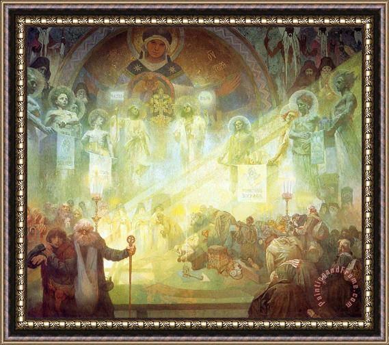 Alphonse Marie Mucha Holy Mount Athos 1926 Framed Painting