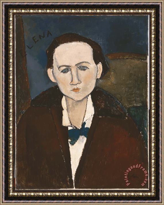 Amedeo Modigliani Elena Povolozky Framed Painting