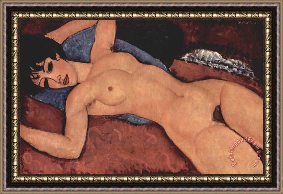 Amedeo Modigliani Red Female Nude Painting Framed Painting