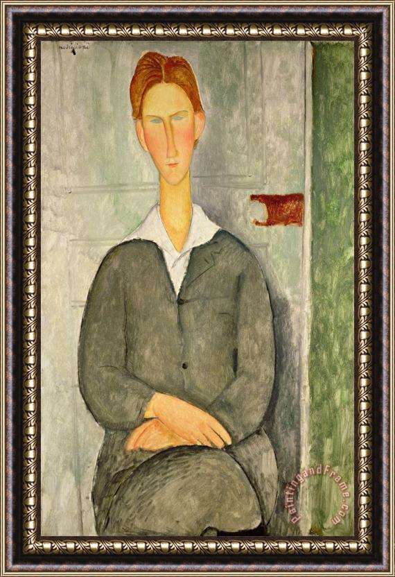 Amedeo Modigliani Young boy with red hair Framed Print