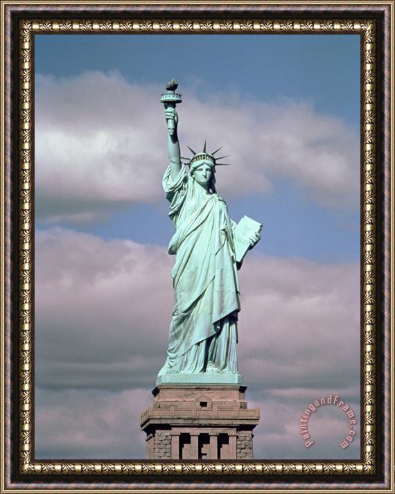 American School The Statue of Liberty Framed Painting