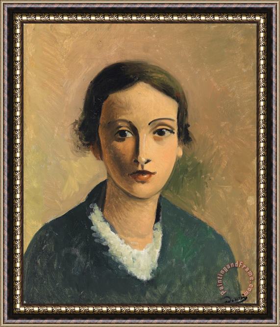 Andre Derain Portrait De Genevieve, Niece De L'artiste Framed Painting