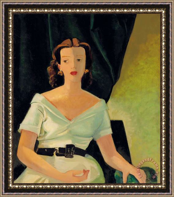 Andre Derain Portrait Presume De Genevieve Taillade Framed Painting