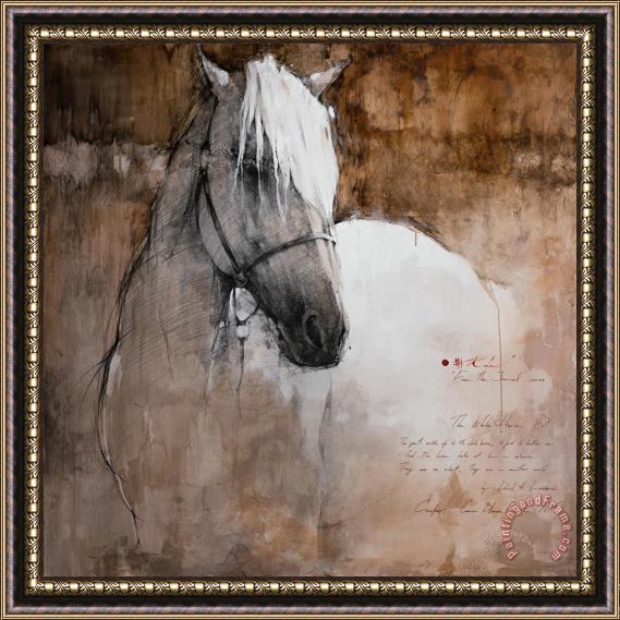 Andre Kohn The White Horse, 2019 Framed Painting