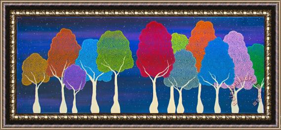 Andrea Youngman Please Don't Lick the Sherbet Trees Framed Painting