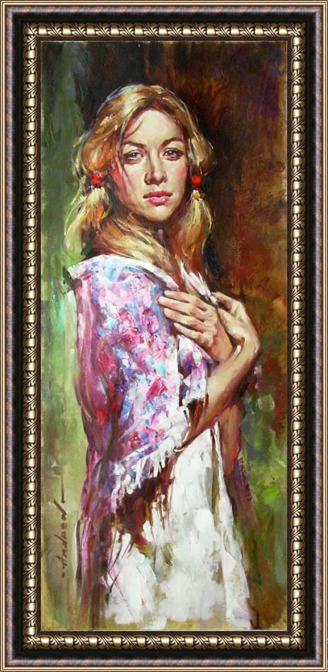 Andrew Atroshenko Russian Beauty Framed Painting