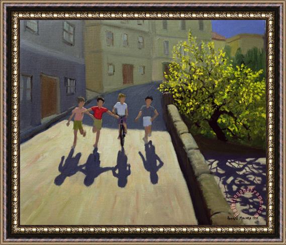 Andrew Macara Children Running Framed Painting