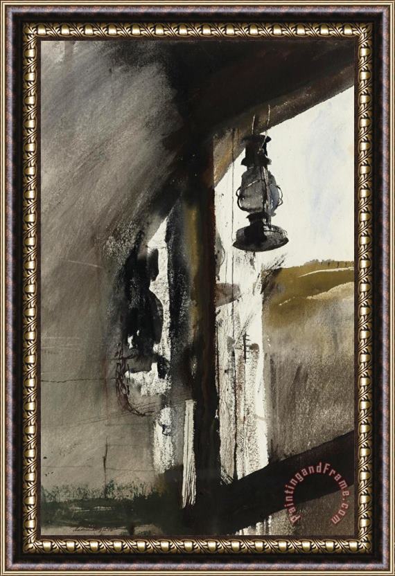andrew wyeth Shed Lantern Framed Painting
