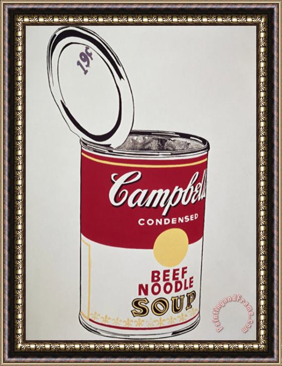 Andy Warhol Big Campbell S Soup Can C 19 Cents C 1962 Framed Painting