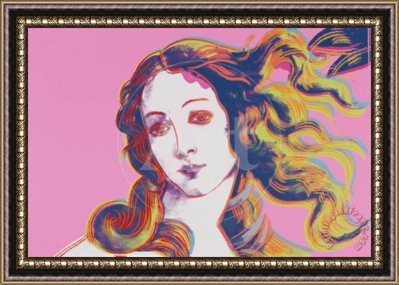 Andy Warhol Birth of Venus in Pink Framed Painting