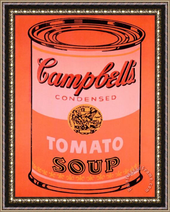 Andy Warhol Campbell S Soup Can C 1965 Orange Framed Print