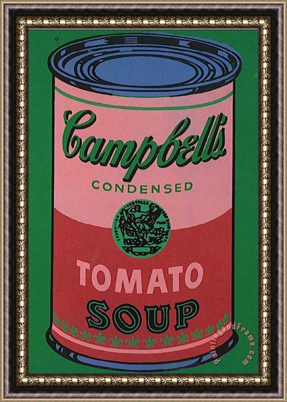 Andy Warhol Colored Campbell S Soup Can C 1965 Red Green Framed Painting