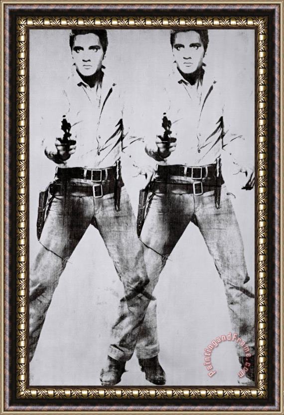 Andy Warhol Double Elvis C 1963 Framed Painting
