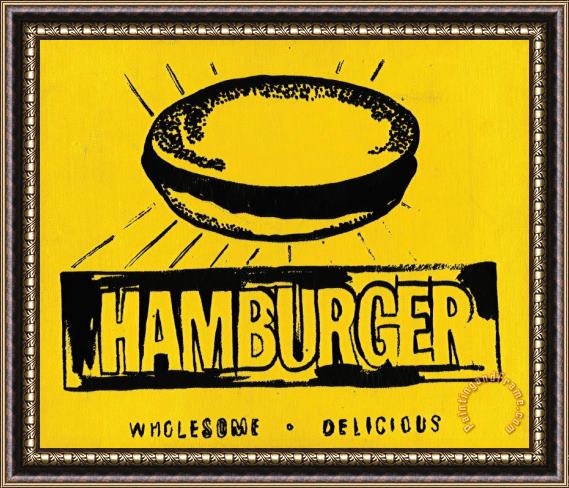 Andy Warhol Hamburger C 1985 86 Framed Painting