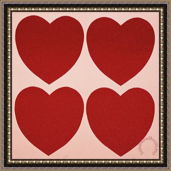 Andy Warhol Hearts C 1979 84 Framed Print