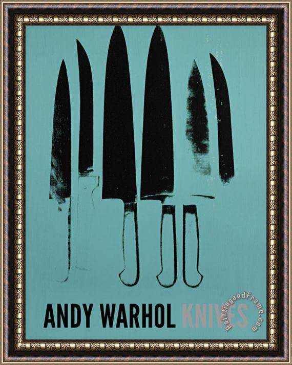 Andy Warhol Knives C 1981 82 Aqua Framed Painting
