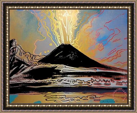 Andy Warhol Mount Vesuvius 1985 Framed Painting