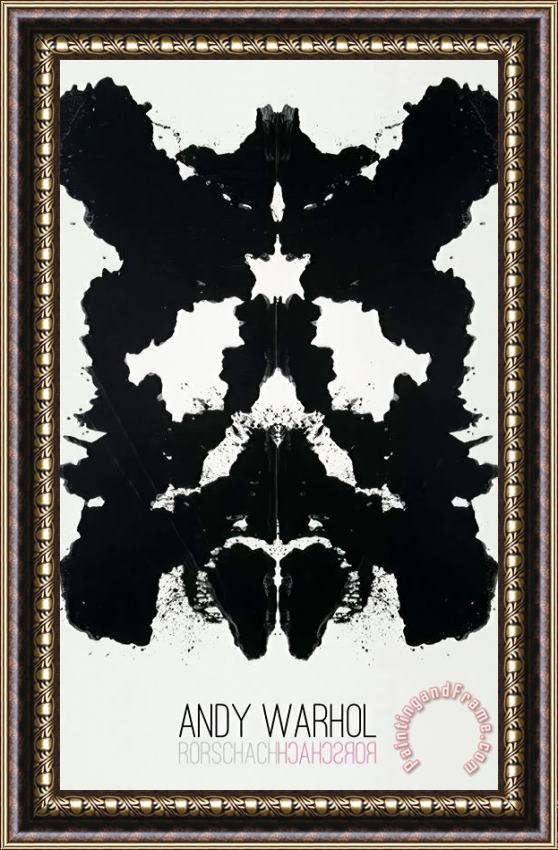 Andy Warhol Rorschach 1984 Framed Painting