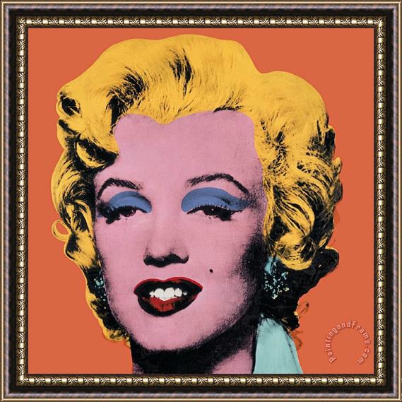 Andy Warhol Shot Orange Marilyn 1964 Framed Painting