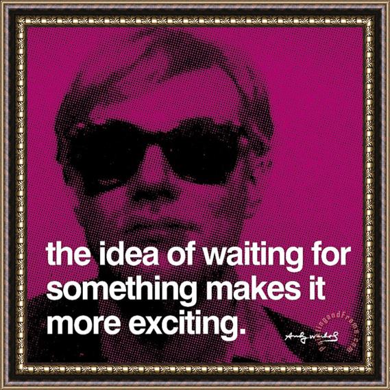 Andy Warhol Waiting Framed Painting