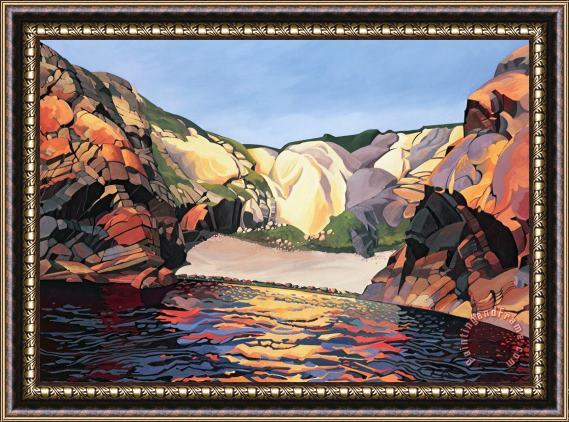 Anna Teasdale Ramsey Island - Land and Sea No 2 Framed Painting
