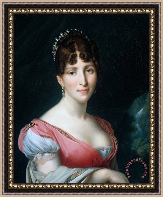 Anne Louis Girodet De Roucy Triosson Hortense De Beauharnais Framed Painting