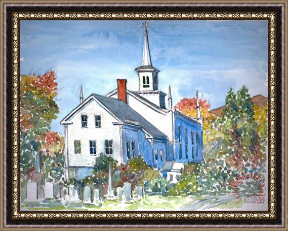 Anthony Butera Church Vermont Framed Painting