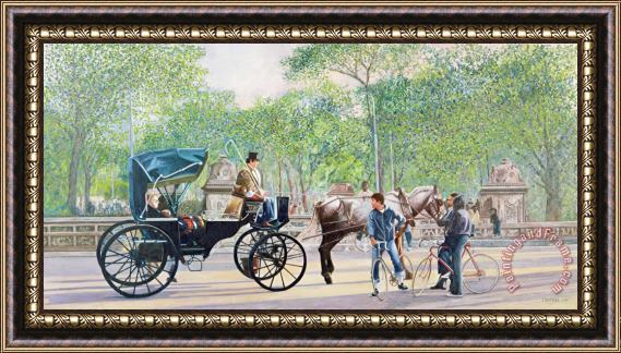 Anthony Butera Horse And Carriage Framed Painting