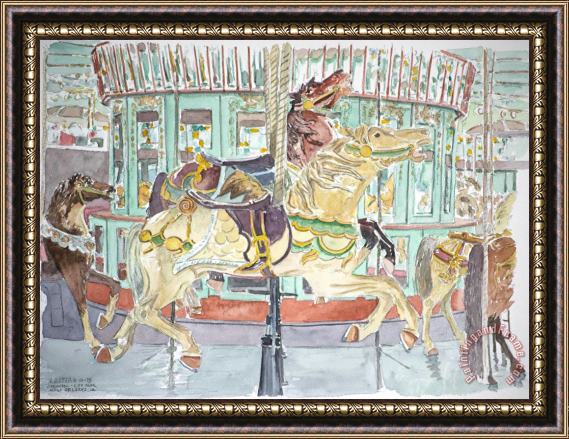 Anthony Butera New Orleans Carousel Framed Painting