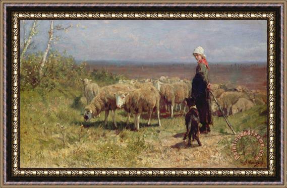 Anton Mauve Shepherdess Framed Print