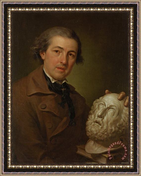 Anton Raphael Mengs Portrait of a Guiseppe Fanchi (1731 1806) Framed Painting