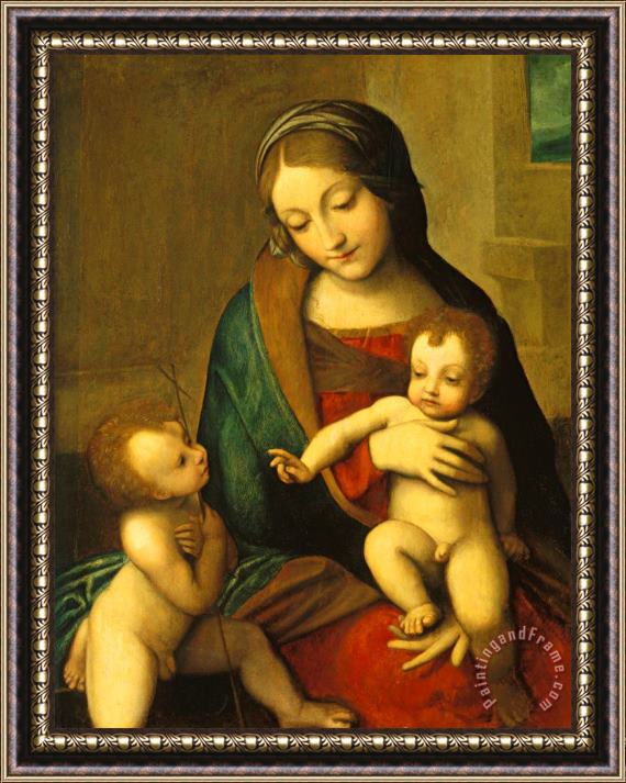 Antonio Allegri Correggio Madonna And Child With The Infant Saint John Framed Painting