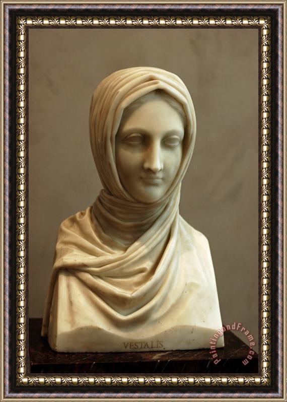 Antonio Canova Bust of a Vestal Virgin Framed Painting