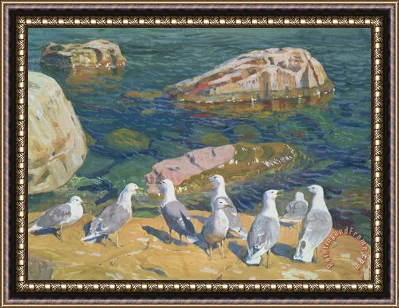 Arkadij Aleksandrovic Rylov Seagulls Framed Print