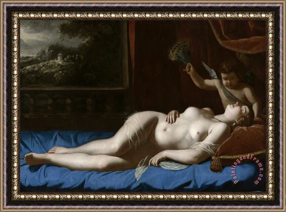 Artemisia Gentileschi Sleeping Venus Framed Painting