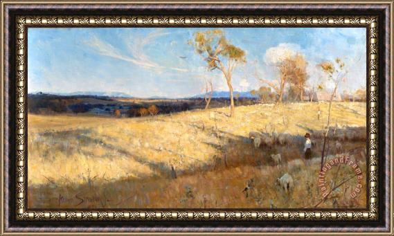 Arthur Streeton Golden Summer, Eaglemont Framed Painting