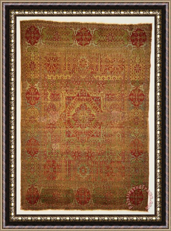 Artist, Maker Unknown, Egyptian Mamluk Rug Framed Print