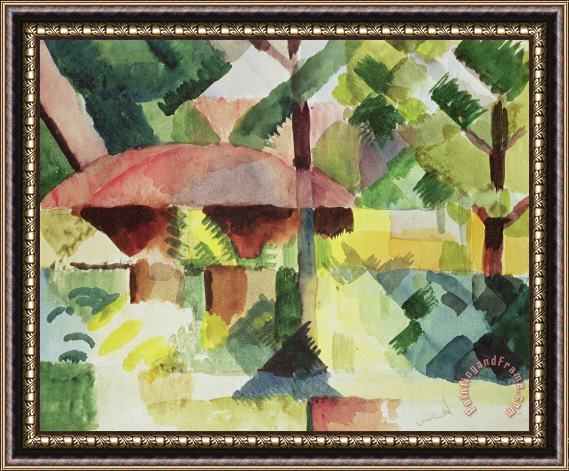 August Macke The Garden Framed Painting