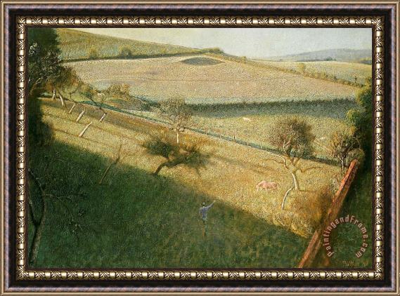 Balthasar Klossowski De Rola Balthus Great Landscape with Trees The Triangular Field 1955 Framed Painting