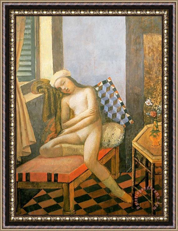 Balthasar Klossowski De Rola Balthus Sleeping Nude 1980 Framed Painting