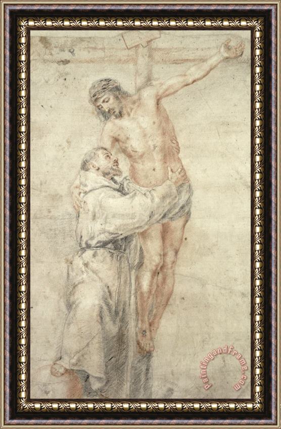 Bartolome Esteban Murillo St Francis Rejecting the World and Embracing Christ Framed Painting