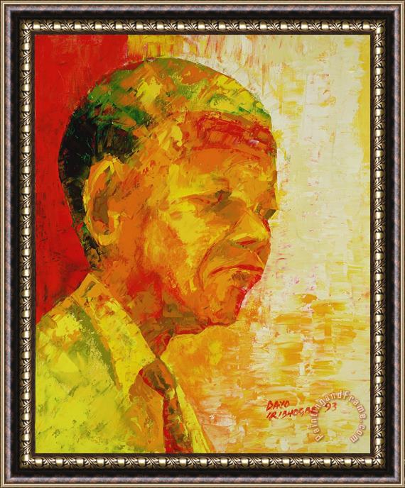 Bayo Iribhogbe Mandela Framed Painting