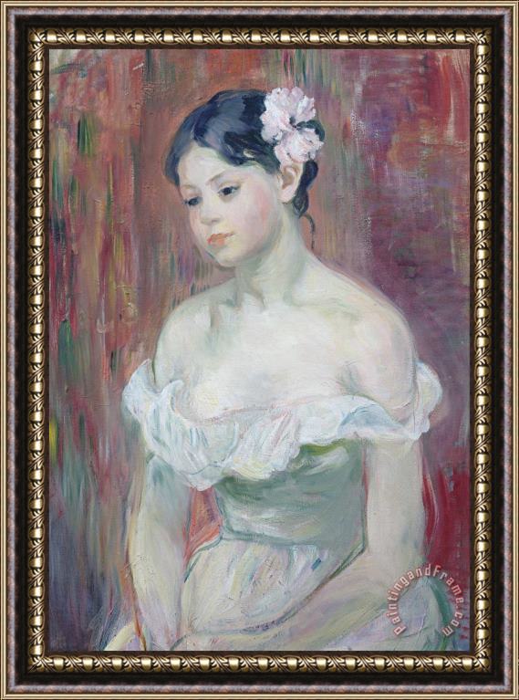Berthe Morisot A Young Girl Framed Painting