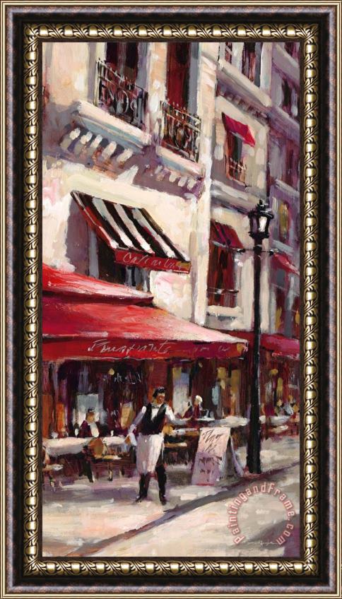brent heighton Cafe Marseille Framed Painting