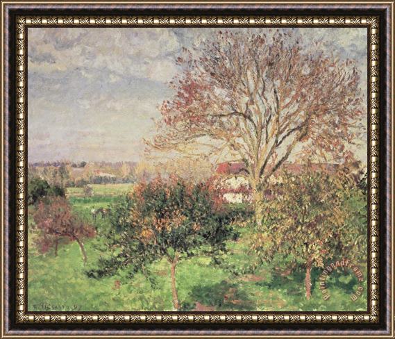 Camille Pissarro Autumn Morning at Eragny Framed Print