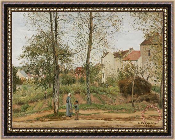 Camille Pissarro Houses at Bougival (autumn) Framed Print