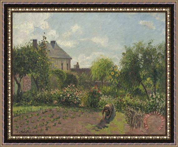 Camille Pissarro The Artist's Garden at Eragny Framed Print